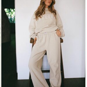 NWT Parke Tonal Buttercream Boxer Sweatpants